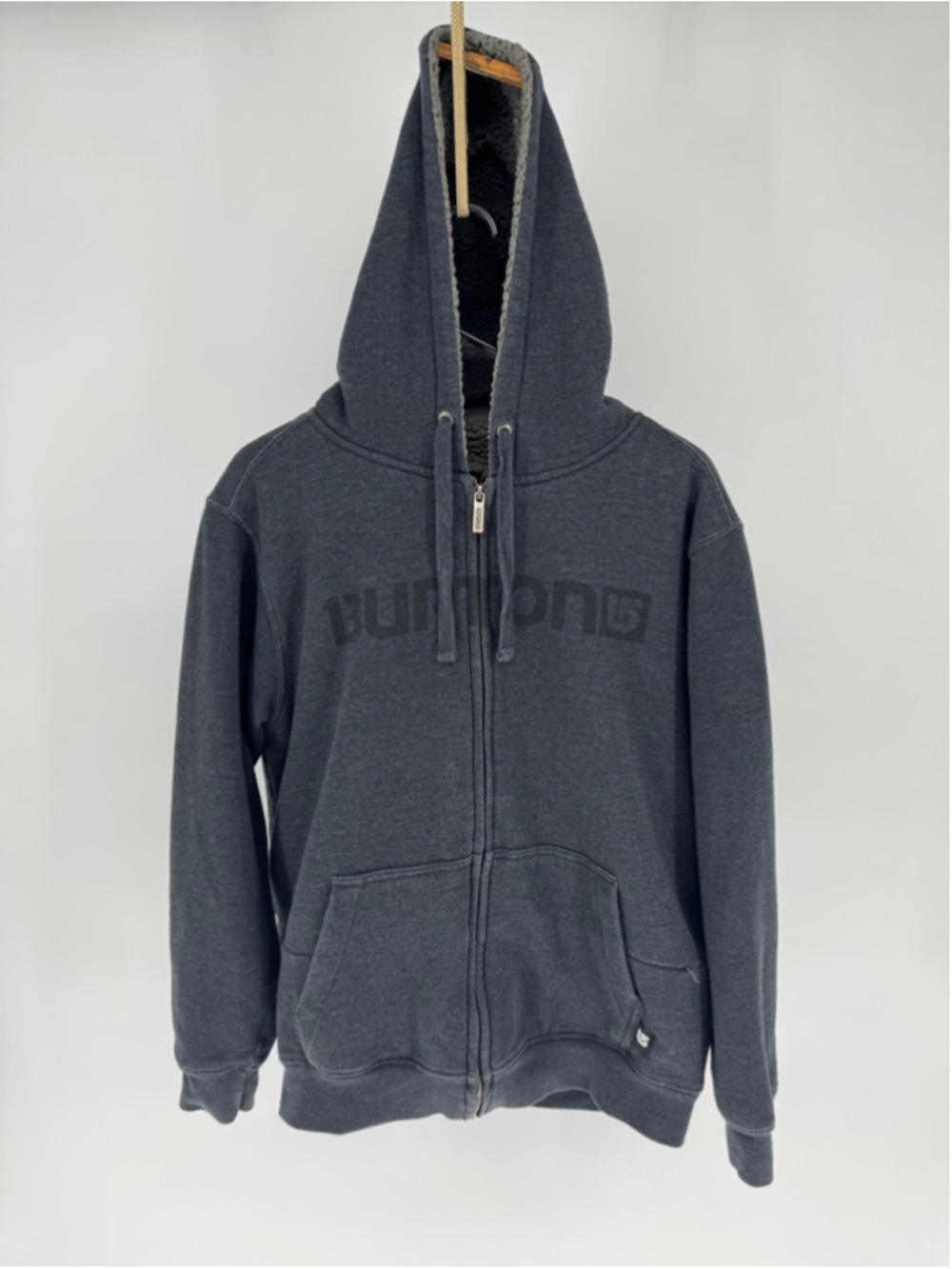 Burton Men’s Charcoal Gray Full-Zip Hoodie Medium
